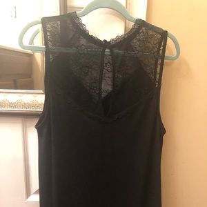 Black Lace Tank Top